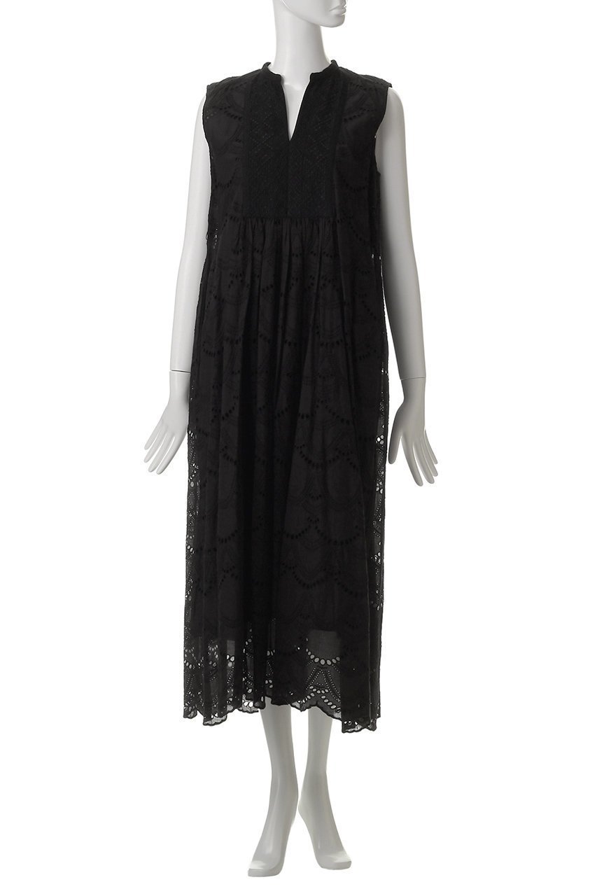 【ヌキテパ/NE QUITTEZ PAS】のCOTTON VOILE DOT HEMLA ノースリーブドレス 人気、トレンドファッション・服の通販 founy(ファニー) 　ファッション　Fashion　レディースファッション　Fashion for Women　ワンピース　Dresses　フォーマル・パーティードレス・結婚式用ドレス　Elegant & Casual Dresses　チュニック　Tunic Tops & Dresses　チュニック　Tunic, Long Top　ドット　Polka Dot, Dot Pattern　ドレス　Dress, One-Piece　ノースリーブ　Sleeveless, No-Sleeve　ロング　Long, Long-Length　夏　Summer　other-6|ID: prp329100004482905 ipo3291000000035308023