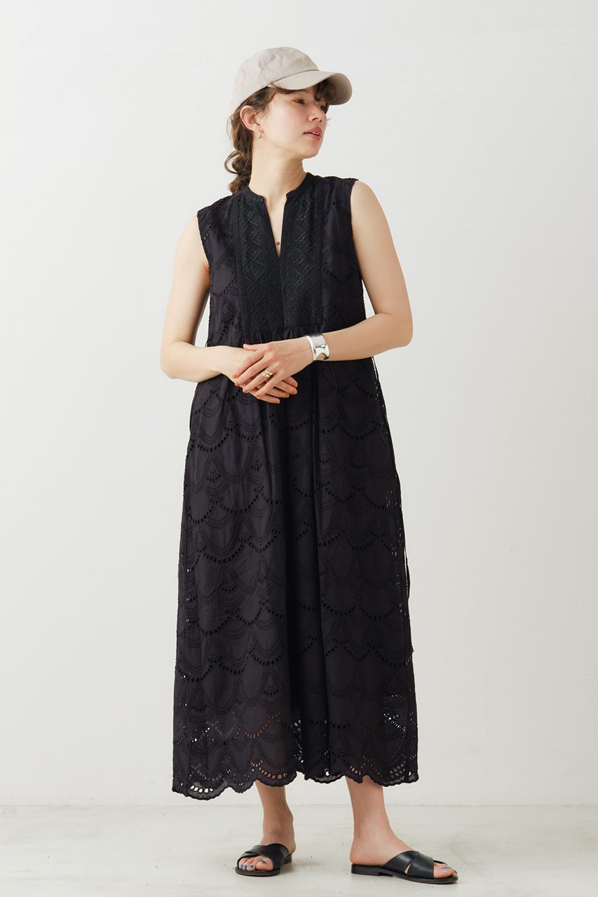 【ヌキテパ/NE QUITTEZ PAS】のCOTTON VOILE DOT HEMLA ノースリーブドレス 人気、トレンドファッション・服の通販 founy(ファニー) 　ファッション　Fashion　レディースファッション　Fashion for Women　ワンピース　Dresses　フォーマル・パーティードレス・結婚式用ドレス　Elegant & Casual Dresses　チュニック　Tunic Tops & Dresses　チュニック　Tunic, Long Top　ドット　Polka Dot, Dot Pattern　ドレス　Dress, One-Piece　ノースリーブ　Sleeveless, No-Sleeve　ロング　Long, Long-Length　夏　Summer　other-7|ID: prp329100004482905 ipo3291000000035308025