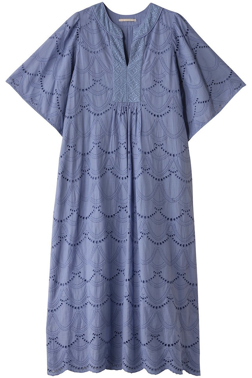 【ヌキテパ/NE QUITTEZ PAS】のCOTTON VOILE DOT HEMLA ショートスリーブドレス インテリア・キッズ・メンズ・レディースファッション・服の通販 founy(ファニー) 　ファッション　Fashion　レディースファッション　Fashion for Women　ワンピース　Dresses　フォーマル・パーティードレス・結婚式用ドレス　Elegant & Casual Dresses　チュニック　Tunic Tops & Dresses　チュニック　Tunic, Long Top　リラックス　Relax, Relaxed Fit　ロング　Long, Long-Length　夏　Summer　ライトブルー|ID: prp329100004482908 ipo3291000000032862742