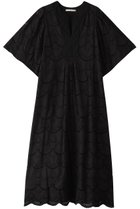 【ヌキテパ/NE QUITTEZ PAS】のCOTTON VOILE DOT HEMLA ショートスリーブドレス ブラック|ID:prp329100004482908