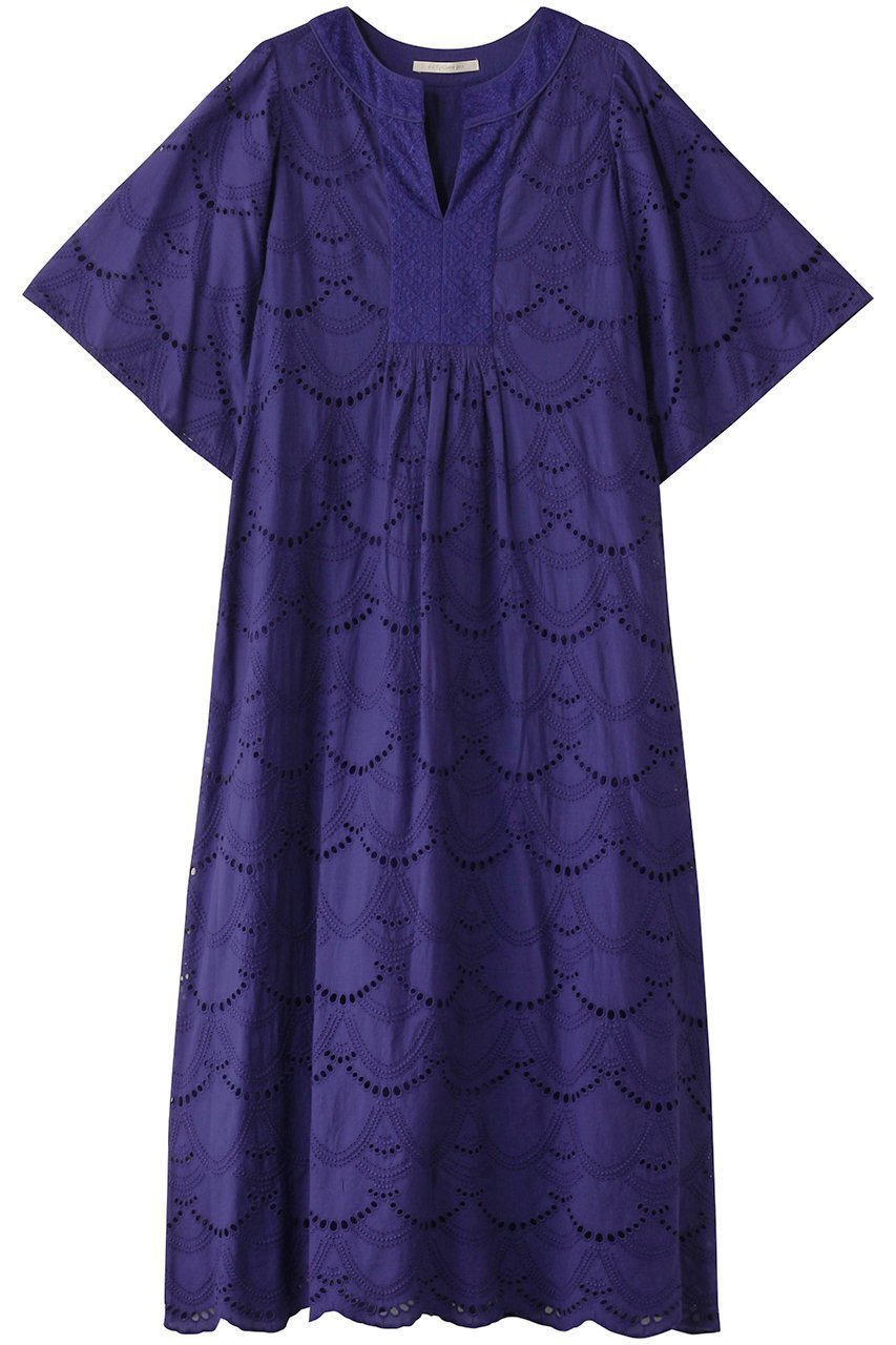 【ヌキテパ/NE QUITTEZ PAS】のCOTTON VOILE DOT HEMLA ショートスリーブドレス インテリア・キッズ・メンズ・レディースファッション・服の通販 founy(ファニー) 　ファッション　Fashion　レディースファッション　Fashion for Women　ワンピース　Dresses　フォーマル・パーティードレス・結婚式用ドレス　Elegant & Casual Dresses　チュニック　Tunic Tops & Dresses　チュニック　Tunic, Long Top　リラックス　Relax, Relaxed Fit　ロング　Long, Long-Length　夏　Summer　ロイヤル|ID: prp329100004482908 ipo3291000000032862751
