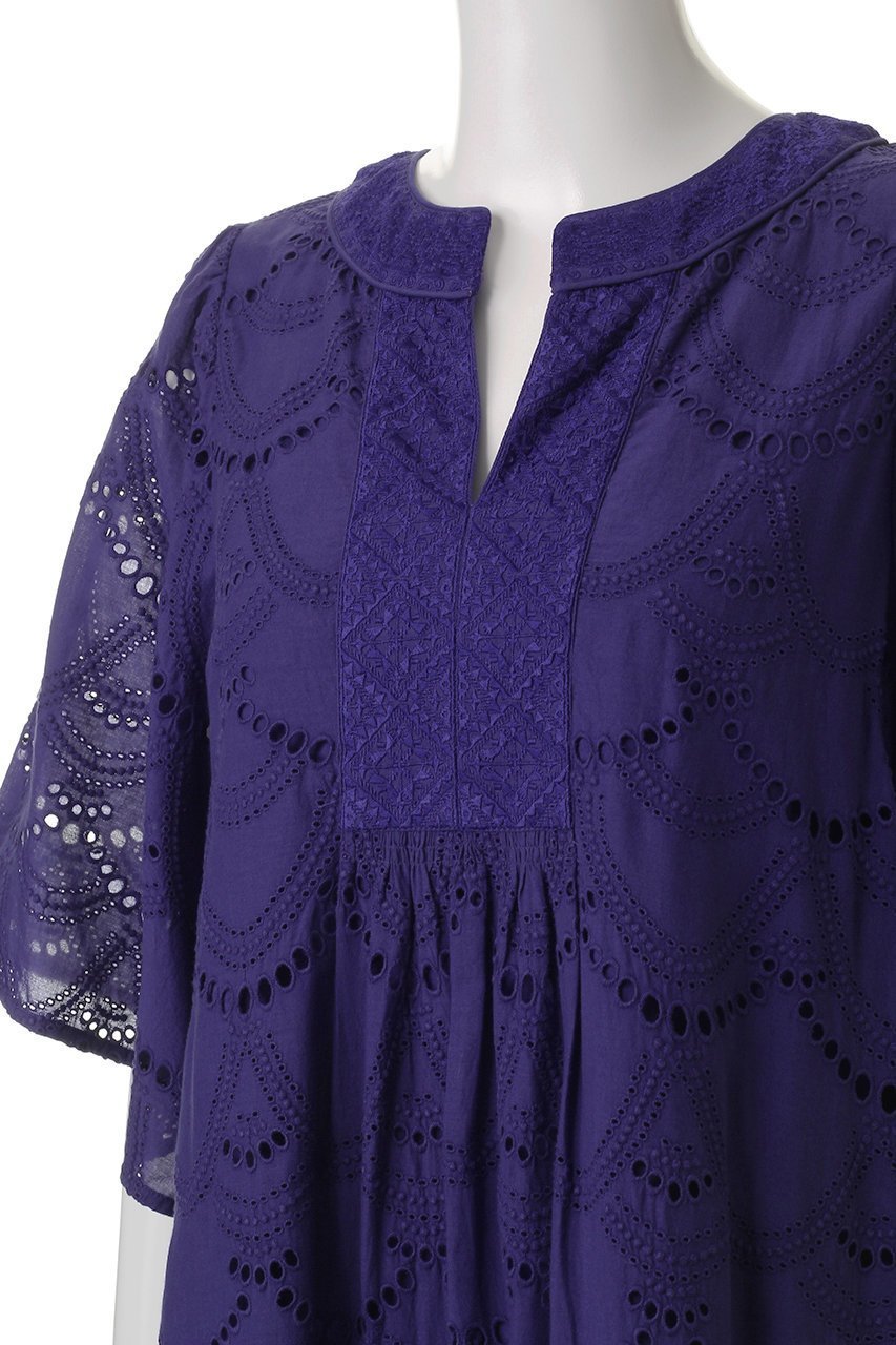 【ヌキテパ/NE QUITTEZ PAS】のCOTTON VOILE DOT HEMLA ショートスリーブドレス 人気、トレンドファッション・服の通販 founy(ファニー) 　ファッション　Fashion　レディースファッション　Fashion for Women　ワンピース　Dresses　フォーマル・パーティードレス・結婚式用ドレス　Elegant & Casual Dresses　チュニック　Tunic Tops & Dresses　チュニック　Tunic, Long Top　リラックス　Relax, Relaxed Fit　ロング　Long, Long-Length　夏　Summer　other-5|ID: prp329100004482908 ipo3291000000032862769