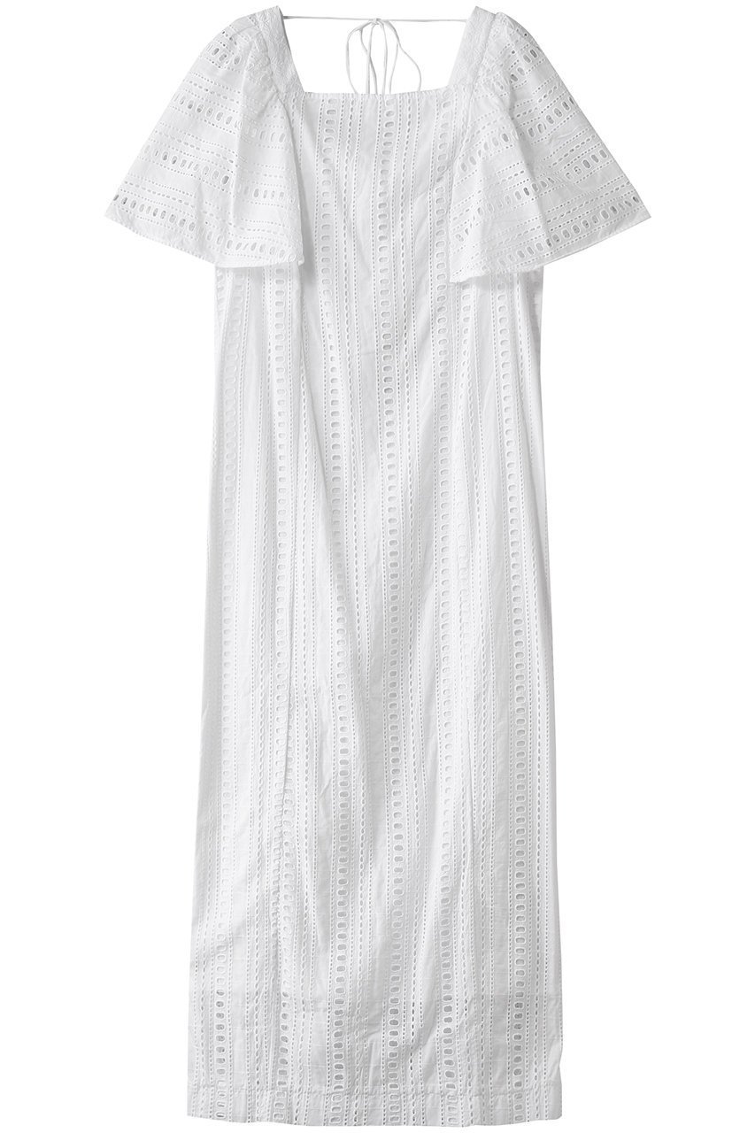 【ヌキテパ/NE QUITTEZ PAS】のSTRIPE CUTWORK ショートスリーブ ドレス 人気、トレンドファッション・服の通販 founy(ファニー) 　ファッション　Fashion　レディースファッション　Fashion for Women　ワンピース　Dresses　フォーマル・パーティードレス・結婚式用ドレス　Elegant & Casual Dresses　チュニック　Tunic Tops & Dresses　おすすめ　Recommended / Our Picks　エレガント 上品　Elegant　ショート　Short, Short Length　ストライプ　Stripe, Striped Pattern　スリーブ　Sleeve, Long Sleeve / Short Sleeve　チュニック　Tunic, Long Top　ドレス　Dress, One-Piece　ロング　Long, Long-Length　ワーク　Workwear, Utility Style　帽子　Hat, Headwear　 other-1|ID: prp329100004482912 ipo3291000000032862852