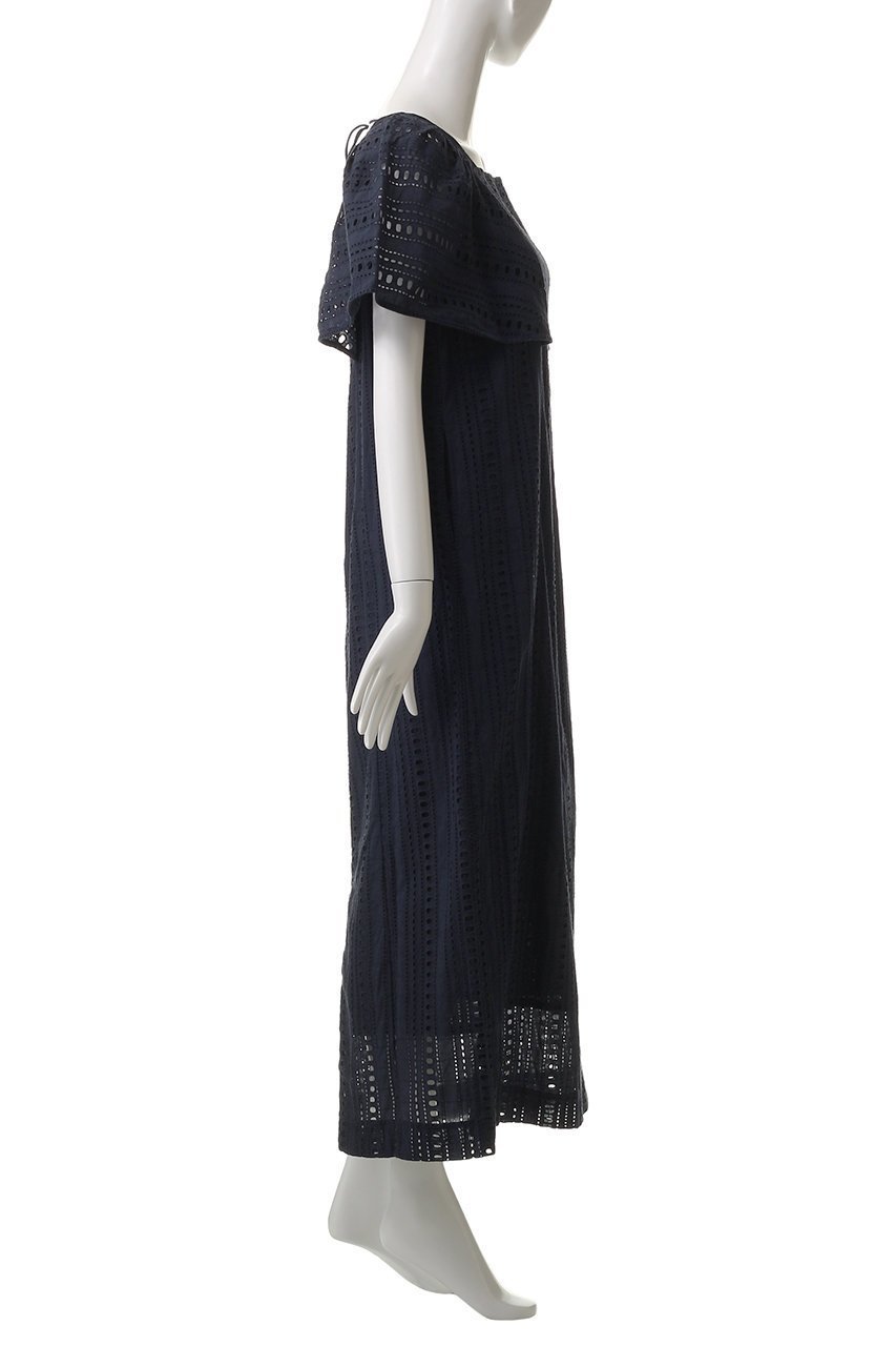 【ヌキテパ/NE QUITTEZ PAS】のSTRIPE CUTWORK ショートスリーブ ドレス 人気、トレンドファッション・服の通販 founy(ファニー) 　ファッション　Fashion　レディースファッション　Fashion for Women　ワンピース　Dresses　フォーマル・パーティードレス・結婚式用ドレス　Elegant & Casual Dresses　チュニック　Tunic Tops & Dresses　おすすめ　Recommended / Our Picks　エレガント 上品　Elegant　ショート　Short, Short Length　ストライプ　Stripe, Striped Pattern　スリーブ　Sleeve, Long Sleeve / Short Sleeve　チュニック　Tunic, Long Top　ドレス　Dress, One-Piece　ロング　Long, Long-Length　ワーク　Workwear, Utility Style　帽子　Hat, Headwear　other-3|ID: prp329100004482912 ipo3291000000032862876