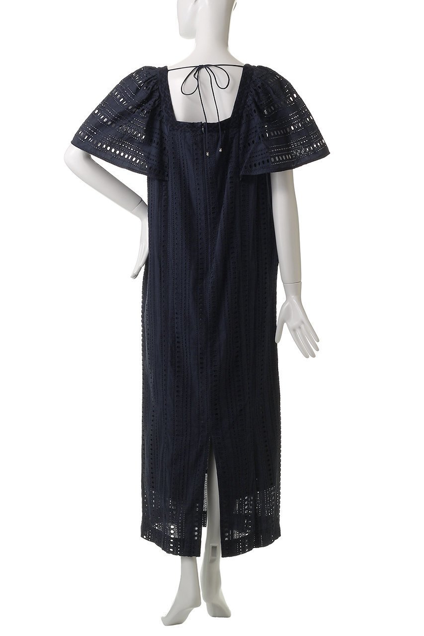 【ヌキテパ/NE QUITTEZ PAS】のSTRIPE CUTWORK ショートスリーブ ドレス 人気、トレンドファッション・服の通販 founy(ファニー) 　ファッション　Fashion　レディースファッション　Fashion for Women　ワンピース　Dresses　フォーマル・パーティードレス・結婚式用ドレス　Elegant & Casual Dresses　チュニック　Tunic Tops & Dresses　おすすめ　Recommended / Our Picks　エレガント 上品　Elegant　ショート　Short, Short Length　ストライプ　Stripe, Striped Pattern　スリーブ　Sleeve, Long Sleeve / Short Sleeve　チュニック　Tunic, Long Top　ドレス　Dress, One-Piece　ロング　Long, Long-Length　ワーク　Workwear, Utility Style　帽子　Hat, Headwear　other-4|ID: prp329100004482912 ipo3291000000032862880