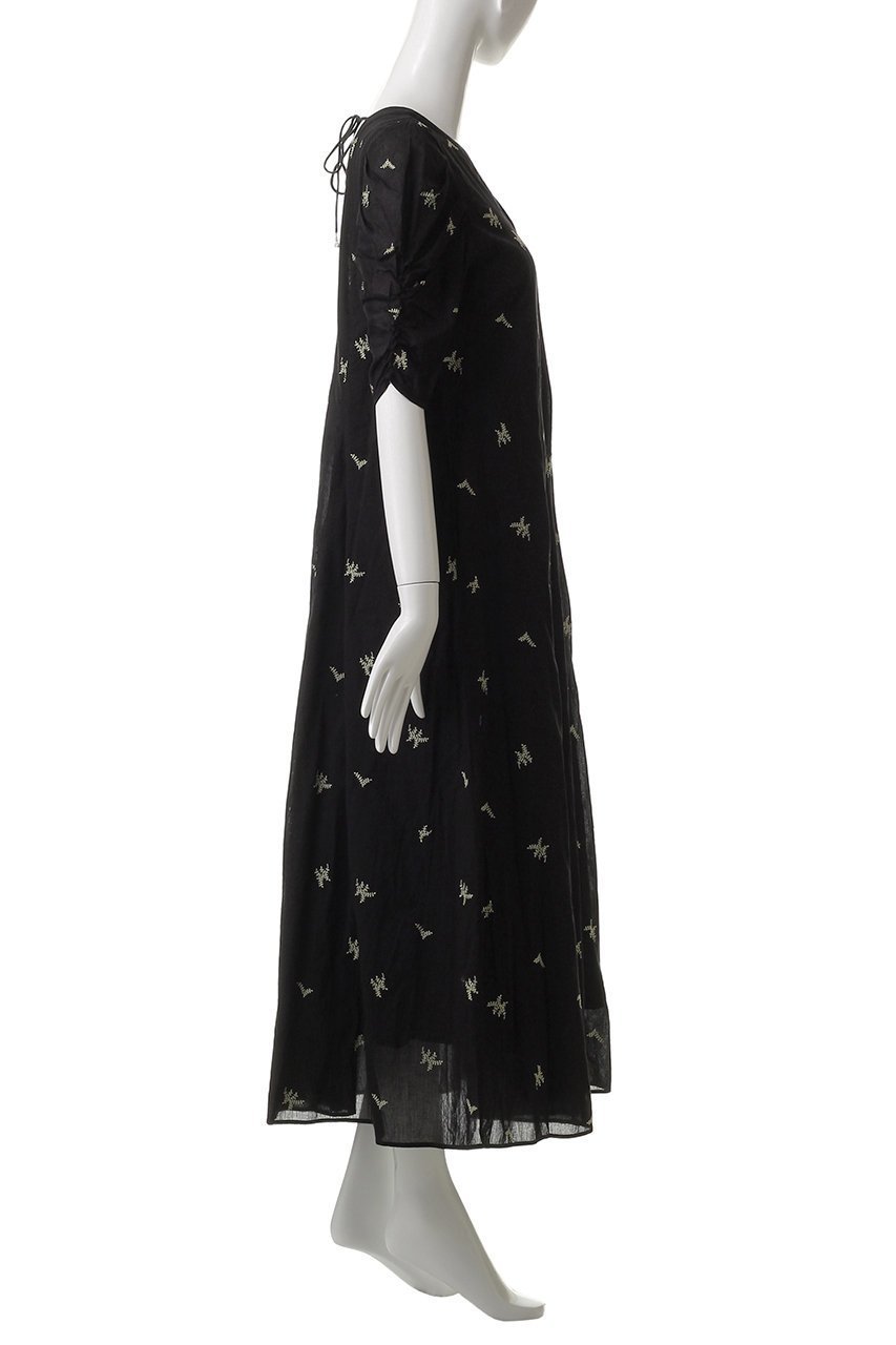 【ヌキテパ/NE QUITTEZ PAS】のCOTTON VOILE DOT LEAF 刺しゅう ギャザースリーブドレス 人気、トレンドファッション・服の通販 founy(ファニー) 　ファッション　Fashion　レディースファッション　WOMEN　ワンピース　Dress　ドレス　Party Dresses　チュニック　Tunic　ギャザー　Gather　スリーブ　Sleeve　チュニック　Tunic　ドレス　Dress　モチーフ　Motif　リーフ　Leaf　ロング　Long　エレガント 上品　Elegant　NEW・新作・新着・新入荷　New Arrivals　other-3|ID: prp329100004482914 ipo3291000000031602859