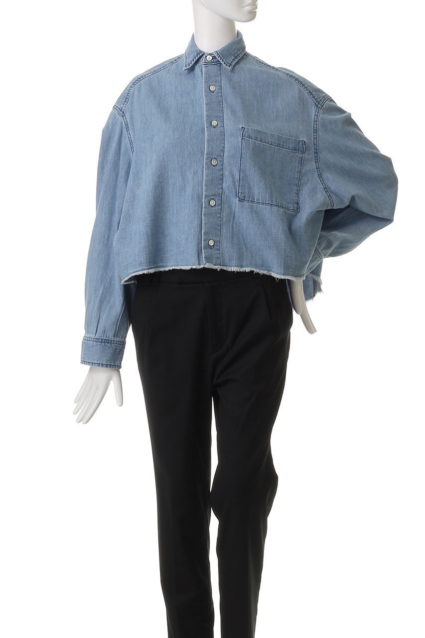 【マルティニーク/martinique】の【upper hights】デニムシャツ 人気、トレンドファッション・服の通販 founy(ファニー) 　ファッション　Fashion　レディースファッション　WOMEN　トップス・カットソー　Tops/Tshirt　シャツ/ブラウス　Shirts/Blouses　カットオフ　Cut Off　クロップド　Cropped　スリーブ　Sleeve　デニム　Denim　ロング　Long　other-2|ID: prp329100004482919 ipo3291000000032138251