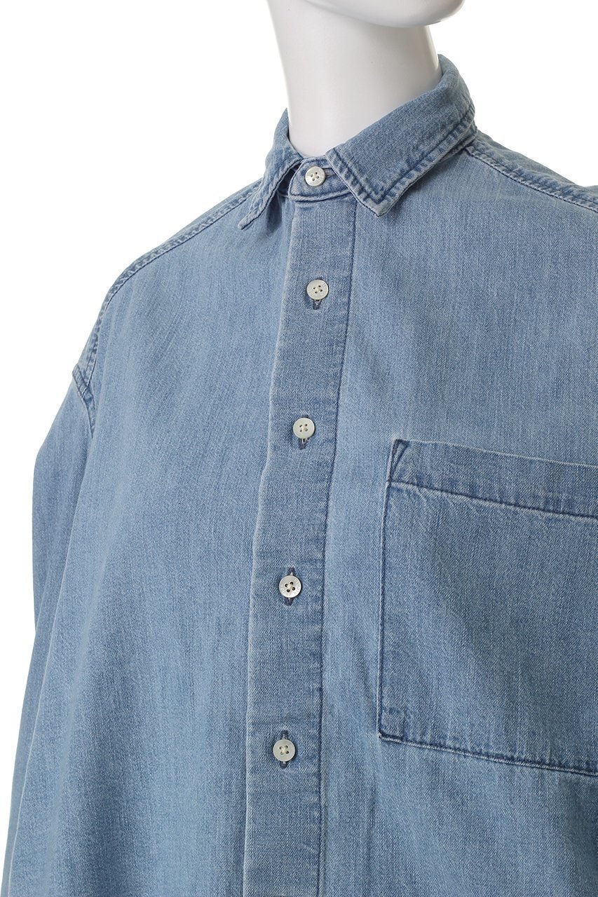 【マルティニーク/martinique】の【upper hights】デニムシャツ 人気、トレンドファッション・服の通販 founy(ファニー) 　ファッション　Fashion　レディースファッション　WOMEN　トップス・カットソー　Tops/Tshirt　シャツ/ブラウス　Shirts/Blouses　カットオフ　Cut Off　クロップド　Cropped　スリーブ　Sleeve　デニム　Denim　ロング　Long　other-5|ID: prp329100004482919 ipo3291000000032138254