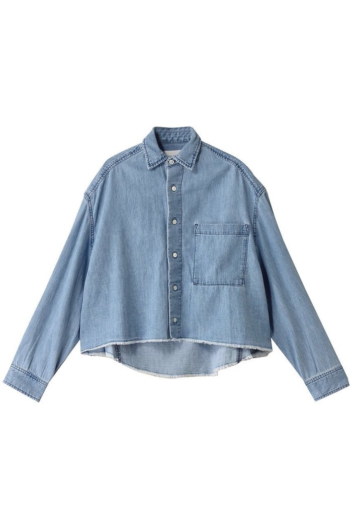【マルティニーク/martinique】の【upper hights】デニムシャツ インテリア・キッズ・メンズ・レディースファッション・服の通販 founy(ファニー) https://founy.com/ ファッション Fashion レディースファッション Fashion for Women トップス・カットソー Cut & Sew Tops シャツ・ブラウス・オフィスカジュアル Elegant Blouses & Button-Ups カットオフ Cut-Off Design クロップド Cropped, Short Length スリーブ Sleeve, Long Sleeve / Short Sleeve デニム Denim, Jeans Material ロング Long, Long-Length |ID: prp329100004482919 ipo3291000000036395281