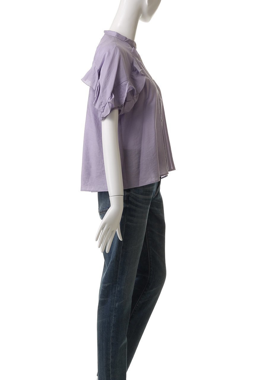 【マリリンムーン/MARILYN MOON】のシアーラッフルピンタックブラウス 人気、トレンドファッション・服の通販 founy(ファニー) 　ファッション　Fashion　レディースファッション　Fashion for Women　トップス・カットソー　Cut & Sew Tops　シャツ・ブラウス・オフィスカジュアル　Elegant Blouses & Button-Ups　おすすめ　Recommended / Our Picks　シアー　Sheer, See-Through　ショート　Short, Short Length　スリーブ　Sleeve, Long Sleeve / Short Sleeve　ネップ　Nepp, Slub Yarn　バランス　Balance, Style Balance　ラッフル　Ruffle, Frill　other-3|ID: prp329100004482924 ipo3291000000032839141