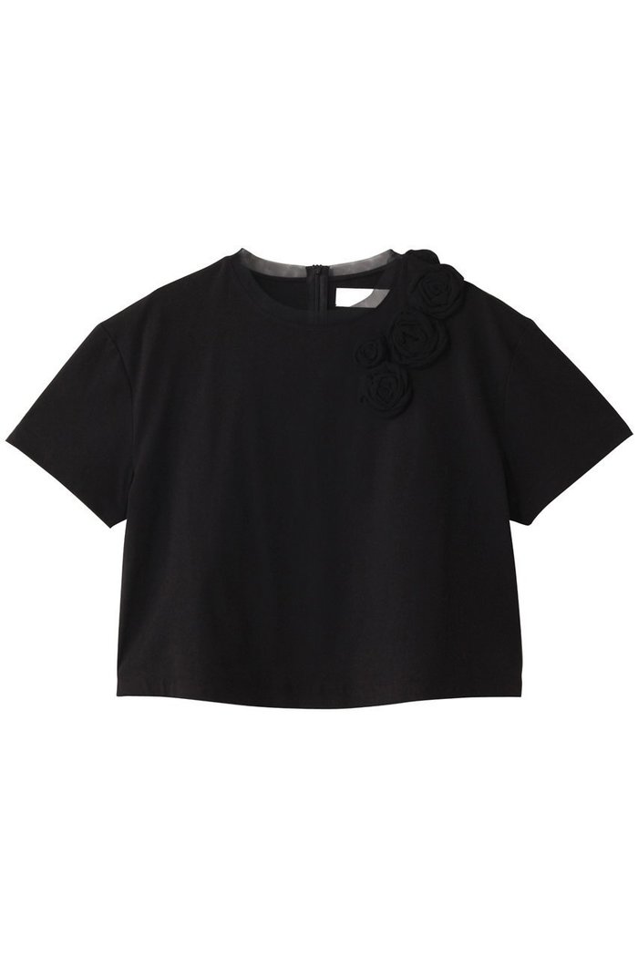 【マリリンムーン/MARILYN MOON】のデコラティブカットソーフラワーモチーフTシャツ インテリア・キッズ・メンズ・レディースファッション・服の通販 founy(ファニー) https://founy.com/ ファッション Fashion レディースファッション WOMEN トップス・カットソー Tops/Tshirt シャツ/ブラウス Shirts/Blouses ロング / Tシャツ T-Shirts カットソー Cut and Sewn 花柄・フラワープリント・モチーフ Flower Patterns おすすめ Recommend エレガント 上品 Elegant クロップド Cropped サテン Satin ショート Short スリーブ Sleeve チュール Tulle デニム Denim バランス Balance フラワー Flower メッシュ Mesh モチーフ Motif ワイド Wide |ID: prp329100004482931 ipo3291000000031602969