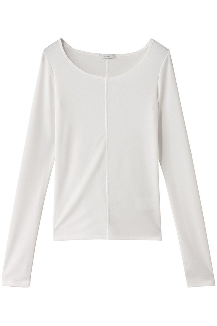 【クラネ/CLANE】のDEEP NECK LADY TOPS/カットソー インテリア・キッズ・メンズ・レディースファッション・服の通販 founy(ファニー) https://founy.com/ ファッション Fashion レディースファッション Fashion for Women トップス・カットソー Cut & Sew Tops シャツ・ブラウス・オフィスカジュアル Elegant Blouses & Button-Ups ロングTシャツ・Tシャツ Longline T-Shirts & Tees カットソー・ベーシックTシャツ Cut-and-Sewn Tops / Stretch Tees & Basics カットソー Cut and Sewn Top シアー Sheer, See-Through シンプル Simple, Minimal スリーブ Sleeve, Long Sleeve / Short Sleeve センター Center, Center Line フロント Front, Front Design ロング Long, Long-Length 長袖 Long Sleeve, Full Sleeve |ID: prp329100004482942 ipo3291000000032853722