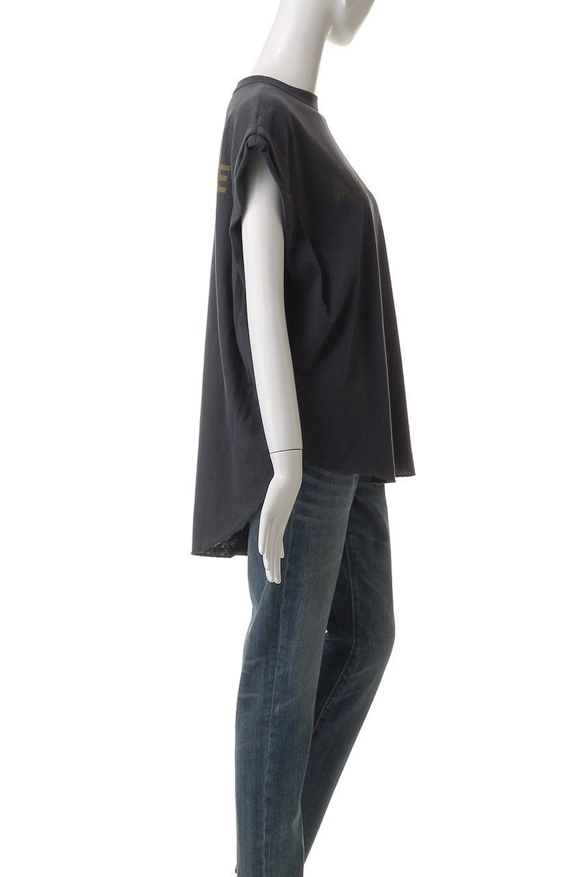 【アメリカーナ/Americana】のラフィー天竺ロールアップ ロゴTシャツ 人気、トレンドファッション・服の通販 founy(ファニー) 　ファッション　Fashion　レディースファッション　WOMEN　トップス・カットソー　Tops/Tshirt　シャツ/ブラウス　Shirts/Blouses　ロング / Tシャツ　T-Shirts　カットソー　Cut and Sewn　ショート　Short　スリーブ　Sleeve　プリント　Print　ボトム　Bottom　ロールアップ　Roll Up　other-3|ID: prp329100004482944 ipo3291000000031603161