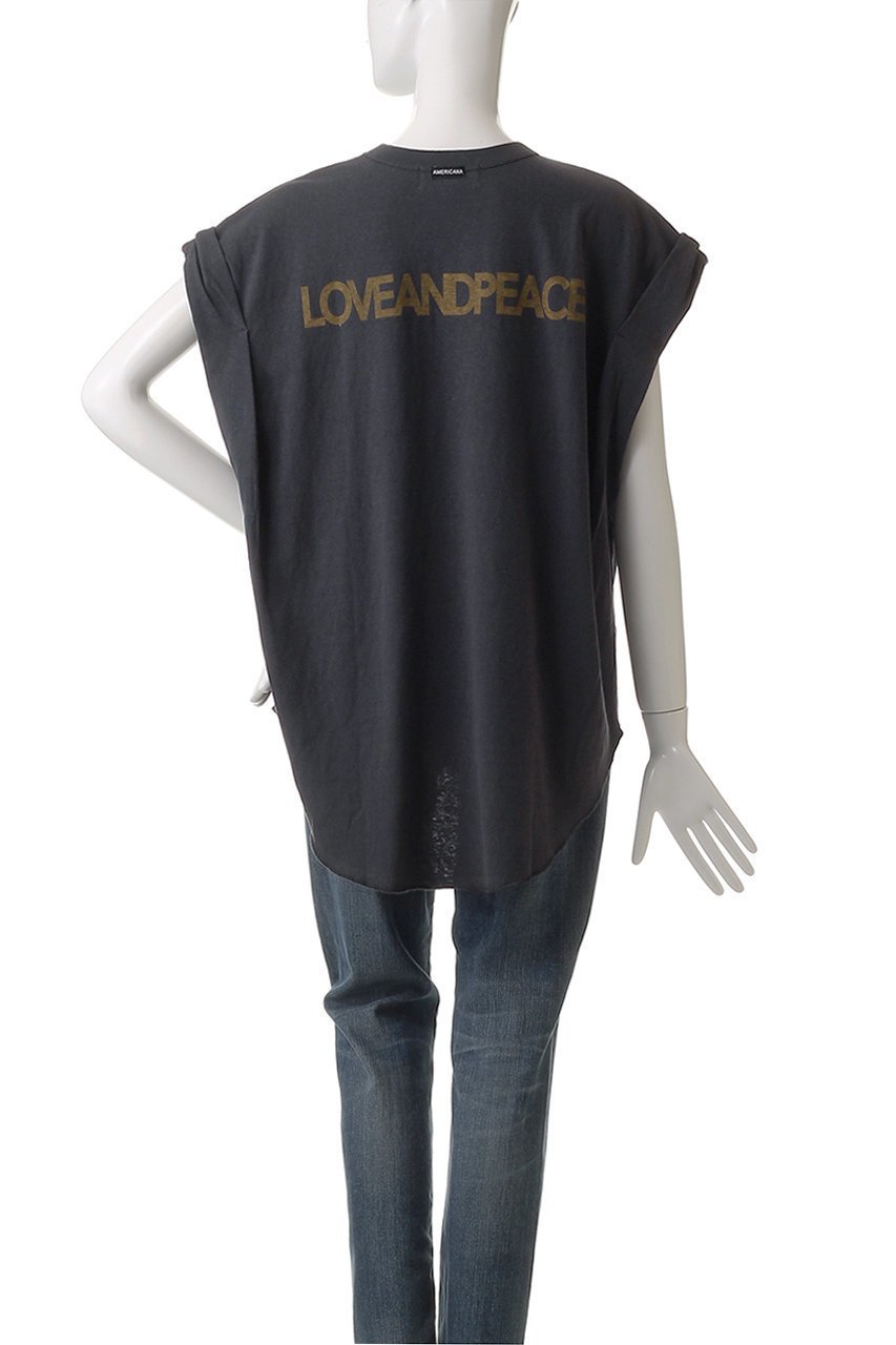 【アメリカーナ/Americana】のラフィー天竺ロールアップ ロゴTシャツ 人気、トレンドファッション・服の通販 founy(ファニー) 　ファッション　Fashion　レディースファッション　WOMEN　トップス・カットソー　Tops/Tshirt　シャツ/ブラウス　Shirts/Blouses　ロング / Tシャツ　T-Shirts　カットソー　Cut and Sewn　ショート　Short　スリーブ　Sleeve　プリント　Print　ボトム　Bottom　ロールアップ　Roll Up　other-4|ID: prp329100004482944 ipo3291000000031603162