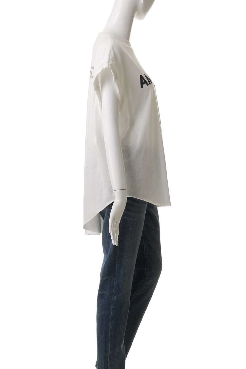 【アメリカーナ/Americana】のラフィー天竺ロールアップ ロゴTシャツ 人気、トレンドファッション・服の通販 founy(ファニー) 　ファッション　Fashion　レディースファッション　Fashion for Women　トップス・カットソー　Cut & Sew Tops　シャツ・ブラウス・オフィスカジュアル　Elegant Blouses & Button-Ups　ロングTシャツ・Tシャツ　Longline T-Shirts & Tees　カットソー・ベーシックTシャツ　Cut-and-Sewn Tops / Stretch Tees & Basics　ショート　Short, Short Length　スリーブ　Sleeve, Long Sleeve / Short Sleeve　プリント　Print, Printed Pattern　ボトム　Bottoms, Lower Wear　ロールアップ　Roll-Up, Cuffed Hem　other-3|ID: prp329100004482944 ipo3291000000033821638