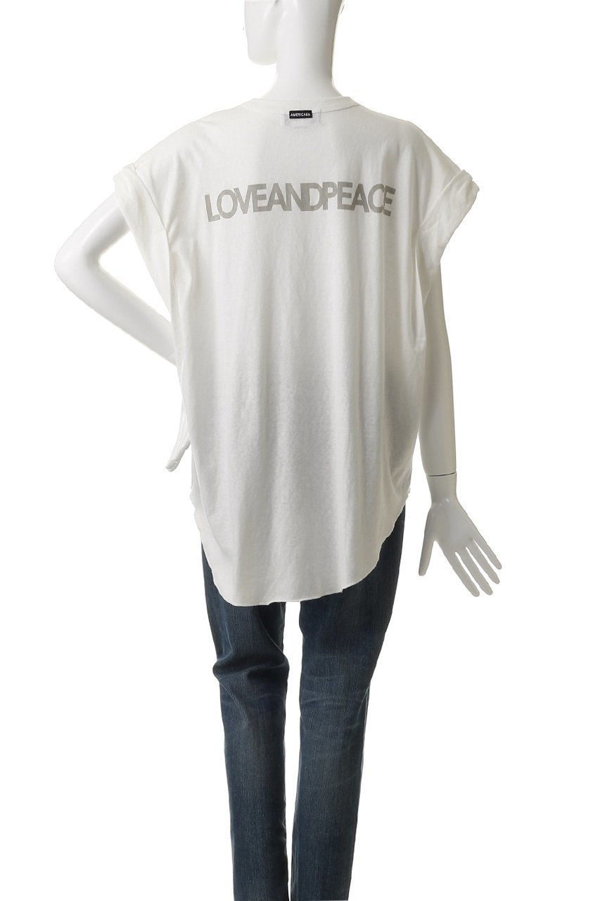 【アメリカーナ/Americana】のラフィー天竺ロールアップ ロゴTシャツ 人気、トレンドファッション・服の通販 founy(ファニー) ファッション Fashion レディースファッション Fashion for Women トップス・カットソー Cut & Sew Tops シャツ・ブラウス・オフィスカジュアル Elegant Blouses & Button-Ups ロングTシャツ・Tシャツ Longline T-Shirts & Tees カットソー・ベーシックTシャツ Cut-and-Sewn Tops / Stretch Tees & Basics ショート Short, Short Length スリーブ Sleeve, Long Sleeve / Short Sleeve プリント Print, Printed Pattern ボトム Bottoms, Lower Wear ロールアップ Roll-Up, Cuffed Hem other-4|ID: prp329100004482944 ipo3291000000035343120