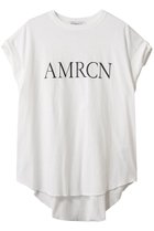 【アメリカーナ/Americana】のAMRCN ラフィー天竺ロールアップ ロゴTシャツ オフホワイト|ID:prp329100004482945