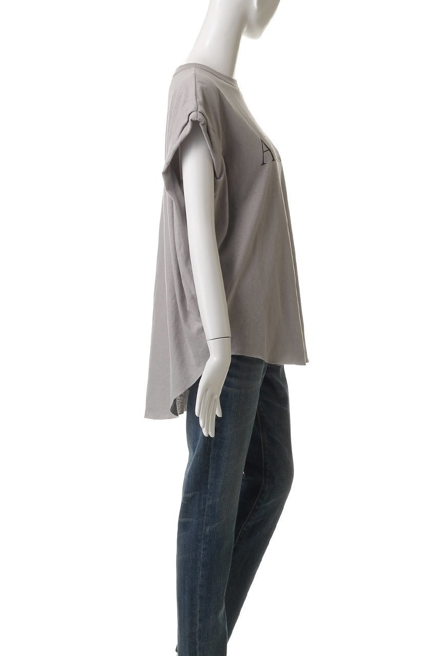 【アメリカーナ/Americana】のAMRCN ラフィー天竺ロールアップ ロゴTシャツ 人気、トレンドファッション・服の通販 founy(ファニー) 　ファッション　Fashion　レディースファッション　Fashion for Women　トップス・カットソー　Cut & Sew Tops　シャツ・ブラウス・オフィスカジュアル　Elegant Blouses & Button-Ups　ロングTシャツ・Tシャツ　Longline T-Shirts & Tees　カットソー・ベーシックTシャツ　Cut-and-Sewn Tops / Stretch Tees & Basics　ショート　Short, Short Length　スリーブ　Sleeve, Long Sleeve / Short Sleeve　ロールアップ　Roll-Up, Cuffed Hem　ワイド　Wide, Wide Fit　other-3|ID: prp329100004482945 ipo3291000000032853831