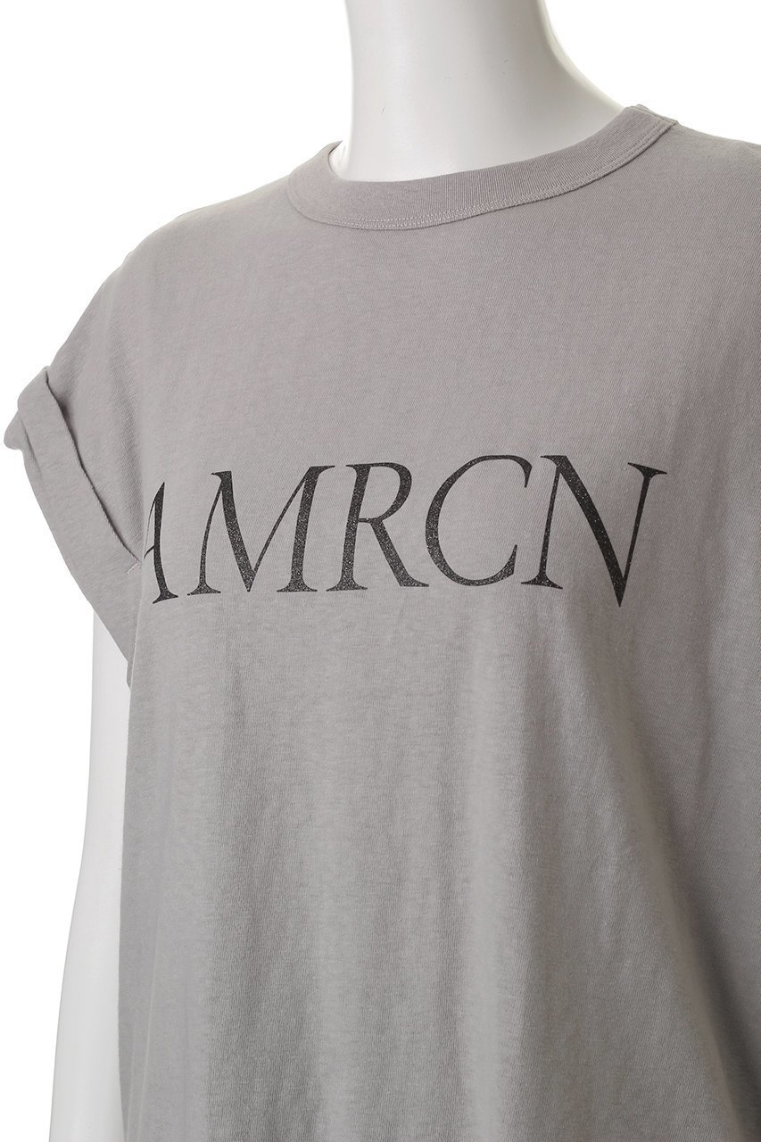 【アメリカーナ/Americana】のAMRCN ラフィー天竺ロールアップ ロゴTシャツ 人気、トレンドファッション・服の通販 founy(ファニー) 　ファッション　Fashion　レディースファッション　Fashion for Women　トップス・カットソー　Cut & Sew Tops　シャツ・ブラウス・オフィスカジュアル　Elegant Blouses & Button-Ups　ロングTシャツ・Tシャツ　Longline T-Shirts & Tees　カットソー・ベーシックTシャツ　Cut-and-Sewn Tops / Stretch Tees & Basics　ショート　Short, Short Length　スリーブ　Sleeve, Long Sleeve / Short Sleeve　ロールアップ　Roll-Up, Cuffed Hem　ワイド　Wide, Wide Fit　other-5|ID: prp329100004482945 ipo3291000000032853841