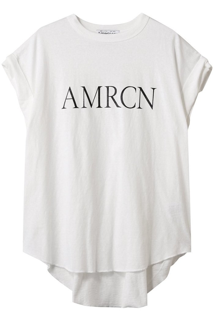 【アメリカーナ/Americana】のAMRCN ラフィー天竺ロールアップ ロゴTシャツ インテリア・キッズ・メンズ・レディースファッション・服の通販 founy(ファニー) https://founy.com/ ファッション Fashion レディースファッション Fashion for Women トップス・カットソー Cut & Sew Tops シャツ・ブラウス・オフィスカジュアル Elegant Blouses & Button-Ups ロングTシャツ・Tシャツ Longline T-Shirts & Tees カットソー・ベーシックTシャツ Cut-and-Sewn Tops / Stretch Tees & Basics ショート Short, Short Length スリーブ Sleeve, Long Sleeve / Short Sleeve ロールアップ Roll-Up, Cuffed Hem ワイド Wide, Wide Fit |ID: prp329100004482945 ipo3291000000036148829