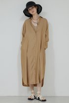 【ガリャルダガランテ/GALLARDAGALANTE】のロングシャツワンピース キャメル|ID:prp329100004482951