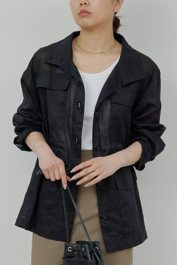 【ガリャルダガランテ/GALLARDAGALANTE】のシアーミリタリージャケット インテリア・キッズ・メンズ・レディースファッション・服の通販 founy(ファニー) https://founy.com/ ファッション Fashion レディースファッション WOMEN アウター Coat Outerwear ジャケット Jackets シアー Sheer ジャケット Jacket スタンド Stand ミリタリー Military 再入荷 Restock/Back In Stock/Re Arrival |ID: prp329100004482954 ipo3291000000031603277