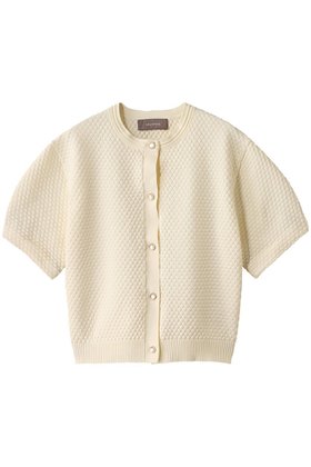 【エリオポール/heliopole】 ポップコーンニットビジューボタンカーディガン人気、トレンドファッション・服の通販 founy(ファニー) ファッション Fashion レディースファッション Ladies' Fashion Online トップス・カットソー Tops/Tshirt ニット Knit Tops カーディガン Cardigans カーディガン Cardigan ショルダー Shoulder デニム Denim ドロップ Drop フェミニン Feminine 再入荷 Restock/Back In Stock/Re Arrival 半袖 Short Sleeve |ID:prp329100004482973