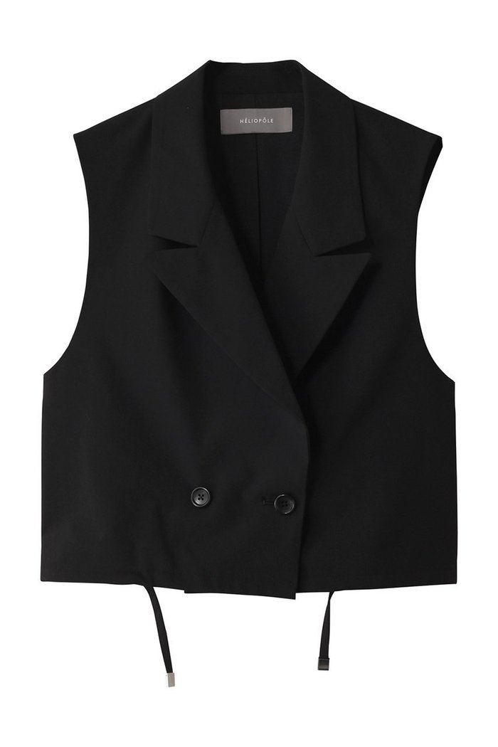 【エリオポール/heliopole】のクロップドテーラードベスト インテリア・キッズ・メンズ・レディースファッション・服の通販 founy(ファニー) https://founy.com/ ファッション Fashion レディースファッション WOMEN アウター Coat Outerwear ジャケット Jackets おすすめ Recommend クロップド Cropped クール Cool ジャケット Jacket ストライプ Stripe セットアップ Set Up ドローストリング Drawstring ベスト Vest |ID: prp329100004482975 ipo3291000000031603497