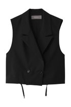 【エリオポール/heliopole】のクロップドテーラードベスト 人気、トレンドファッション・服の通販 founy(ファニー) ファッション Fashion レディースファッション Fashion for Women アウター Coat / Outerwear Collection レディースジャケット・軽アウター Jackets おすすめ Recommended / Our Picks クロップド Cropped, Short Length クール Cool, Chic ジャケット Jacket, Outerwear ストライプ Stripe, Striped Pattern セットアップ Set-Up, Coordinated Outfit ドローストリング Drawstring, Pull Cord ベスト Vest, Waistcoat thumbnail ブラック|ID: prp329100004482975 ipo3291000000035064738