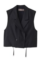 【エリオポール/heliopole】のクロップドテーラードベスト 人気、トレンドファッション・服の通販 founy(ファニー) ファッション Fashion レディースファッション Fashion for Women アウター Coat / Outerwear Collection レディースジャケット・軽アウター Jackets おすすめ Recommended / Our Picks クロップド Cropped, Short Length クール Cool, Chic ジャケット Jacket, Outerwear ストライプ Stripe, Striped Pattern セットアップ Set-Up, Coordinated Outfit ドローストリング Drawstring, Pull Cord ベスト Vest, Waistcoat thumbnail ネイビー|ID: prp329100004482975 ipo3291000000035064739