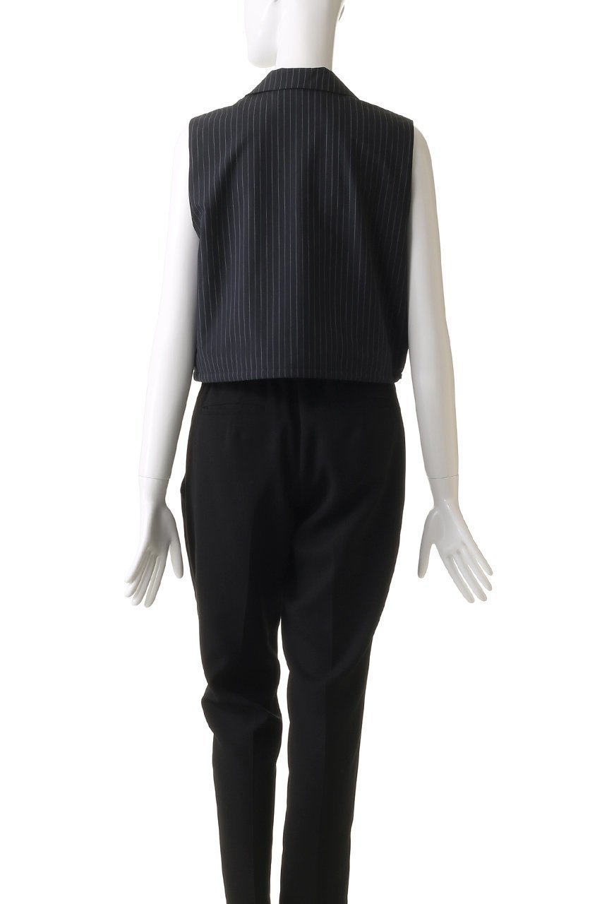 【エリオポール/heliopole】のクロップドテーラードベスト 人気、トレンドファッション・服の通販 founy(ファニー) 　ファッション　Fashion　レディースファッション　Fashion for Women　アウター　Coat / Outerwear Collection　レディースジャケット・軽アウター　Jackets　おすすめ　Recommended / Our Picks　クロップド　Cropped, Short Length　クール　Cool, Chic　ジャケット　Jacket, Outerwear　ストライプ　Stripe, Striped Pattern　セットアップ　Set-Up, Coordinated Outfit　ドローストリング　Drawstring, Pull Cord　ベスト　Vest, Waistcoat　other-4|ID: prp329100004482975 ipo3291000000035064742