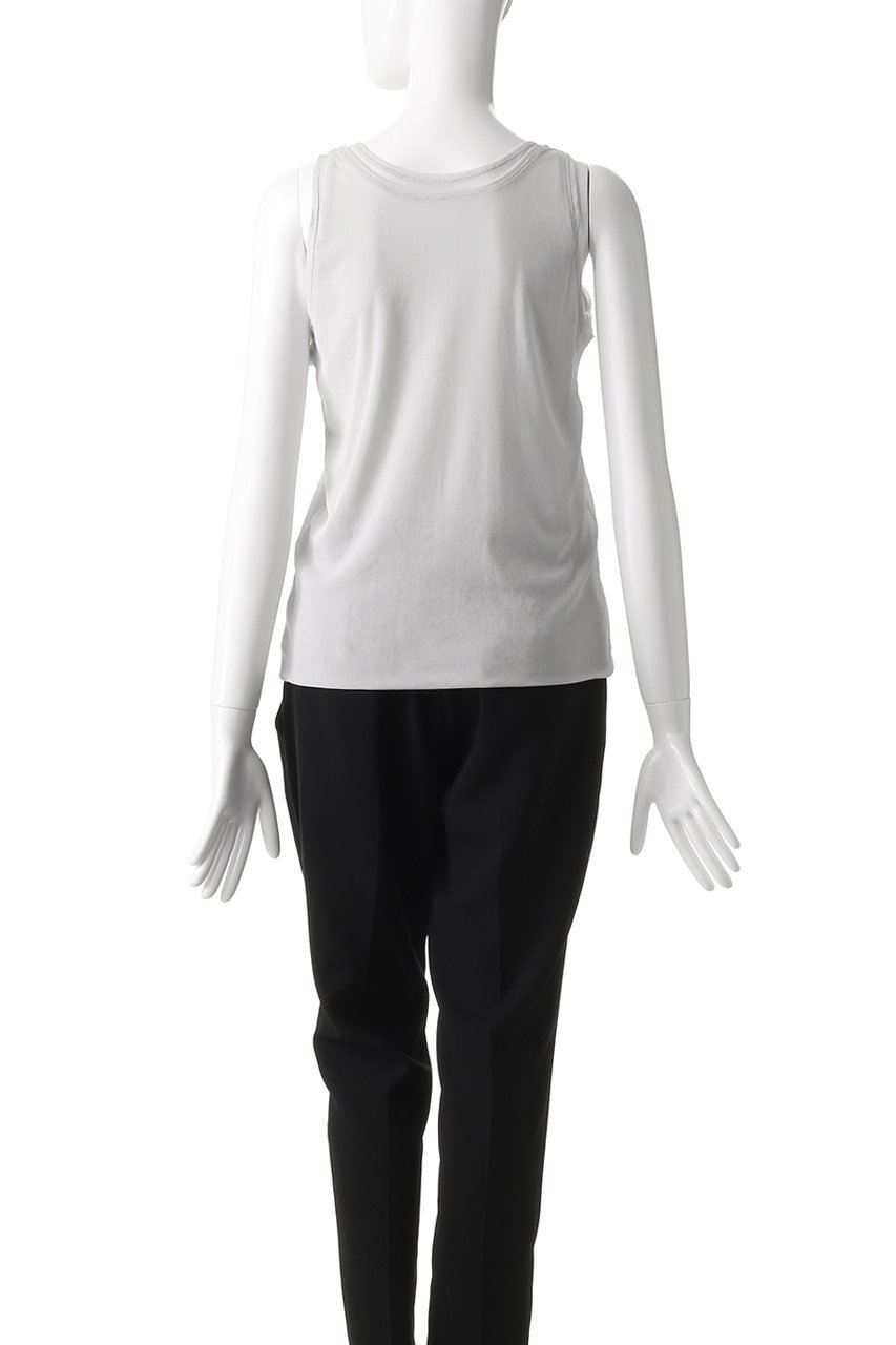 【エリオポール/heliopole】のダブルレイヤードチュールタンク 人気、トレンドファッション・服の通販 founy(ファニー) 　ファッション　Fashion　レディースファッション　Fashion for Women　トップス・カットソー　Cut & Sew Tops　キャミソール&ノースリーブ　Camisoles & Sleeveless Tops　シャツ・ブラウス・オフィスカジュアル　Elegant Blouses & Button-Ups　ロングTシャツ・Tシャツ　Longline T-Shirts & Tees　カットソー・ベーシックTシャツ　Cut-and-Sewn Tops / Stretch Tees & Basics　おすすめ　Recommended / Our Picks　インナー　Innerwear　カットソー　Cut and Sewn Top　カーディガン　Cardigan, Knitwear　キャミソール　Camisole, Spaghetti Strap Top　コンパクト　Compact, Small Size　ジャケット　Jacket, Outerwear　タンク　Tank Top, Sleeveless Top　チュール　Tulip, Tulip Motif　バランス　Balance, Style Balance　再入荷　Restock / Back in Stock　other-4|ID: prp329100004482976 ipo3291000000035053488