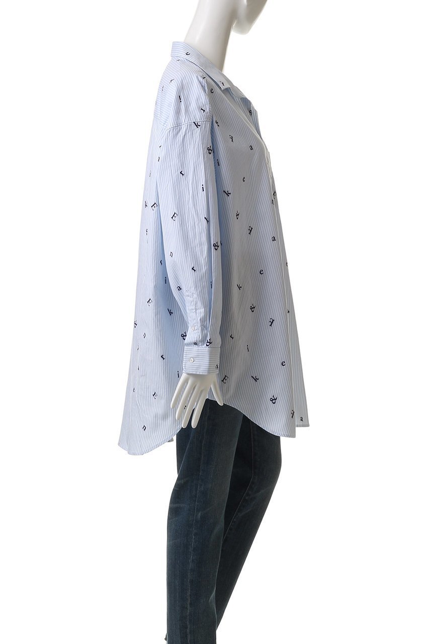 【フランク&アイリーン/Frank&Eileen】のMACKENZIE イタリアンコットン レター×ストライプビッグシャツ 人気、トレンドファッション・服の通販 founy(ファニー) 　ファッション　Fashion　レディースファッション　Fashion for Women　トップス・カットソー　Cut & Sew Tops　シャツ・ブラウス・オフィスカジュアル　Elegant Blouses & Button-Ups　ストライプ　Stripe, Striped Pattern　スリーブ　Sleeve, Long Sleeve / Short Sleeve　ビッグ　Big, Oversized　ロング　Long, Long-Length　エレガント 上品　Elegant　other-3|ID: prp329100004482978 ipo3291000000032838922