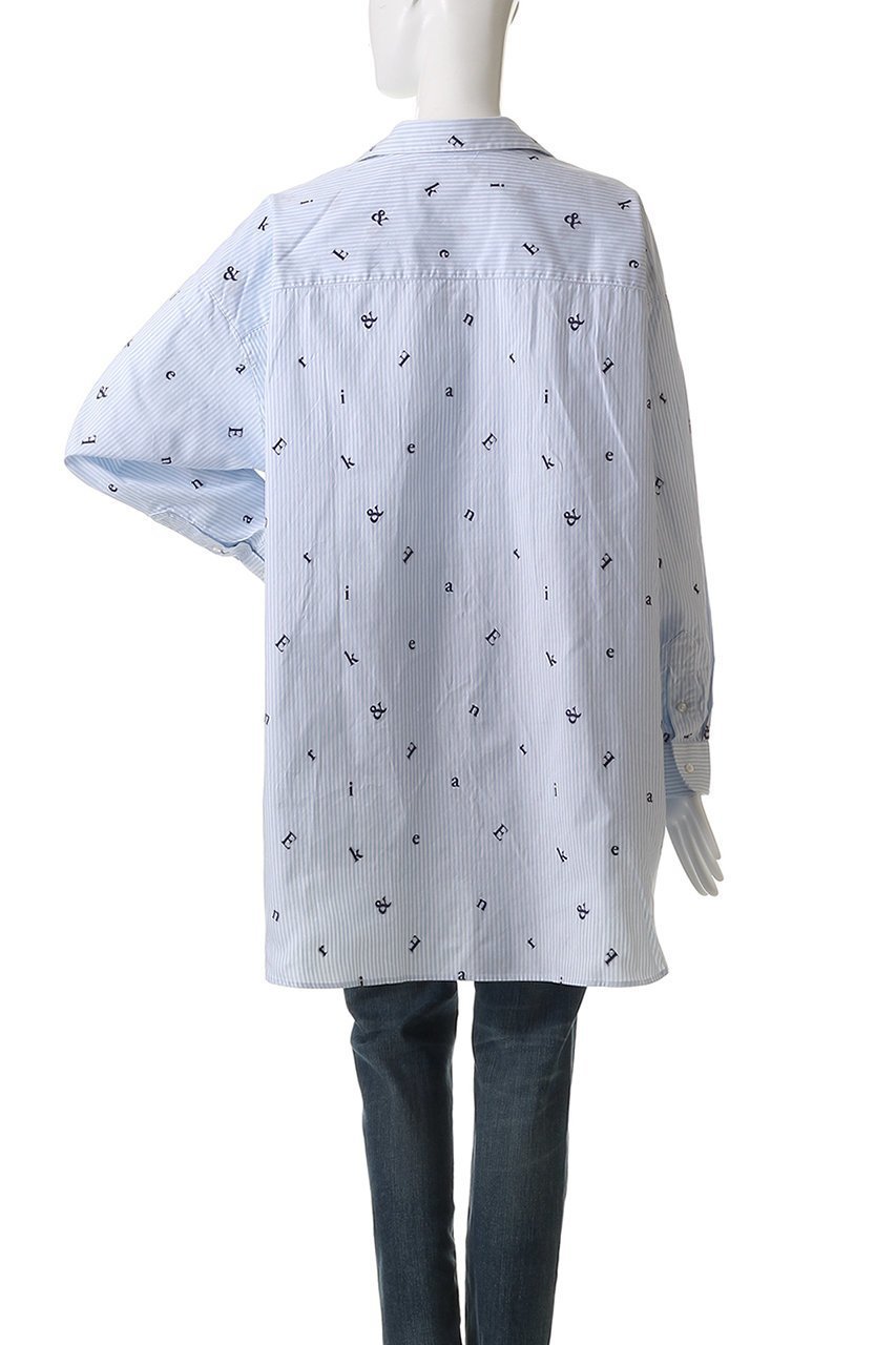 【フランク&アイリーン/Frank&Eileen】のMACKENZIE イタリアンコットン レター×ストライプビッグシャツ 人気、トレンドファッション・服の通販 founy(ファニー) 　ファッション　Fashion　レディースファッション　Fashion for Women　トップス・カットソー　Cut & Sew Tops　シャツ・ブラウス・オフィスカジュアル　Elegant Blouses & Button-Ups　ストライプ　Stripe, Striped Pattern　スリーブ　Sleeve, Long Sleeve / Short Sleeve　ビッグ　Big, Oversized　ロング　Long, Long-Length　エレガント 上品　Elegant　other-4|ID: prp329100004482978 ipo3291000000032838929