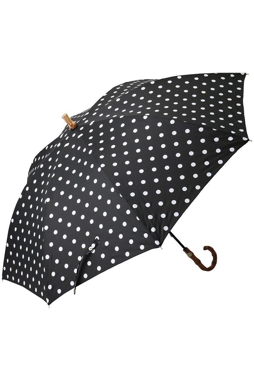 【エリオポール/heliopole】の【Traditional Weatherwear】BAMBOO DOT 傘 インテリア・キッズ・メンズ・レディースファッション・服の通販 founy(ファニー) 　ファッション　Fashion　レディースファッション　Fashion for Women　レイングッズ・傘・晴雨兼用傘　Umbrellas & Rain Gear　クラシカル　Classical, Vintage-Inspired　シンプル　Simple, Minimal　ドット　Polka Dot, Dot Pattern　ハンカチ　Handkerchief, Hanky　エレガント 上品　Elegant　傘　Umbrella, Parasol　時計　Watch, Wristwatch　ブラック|ID: prp329100004482985 ipo3291000000032801713