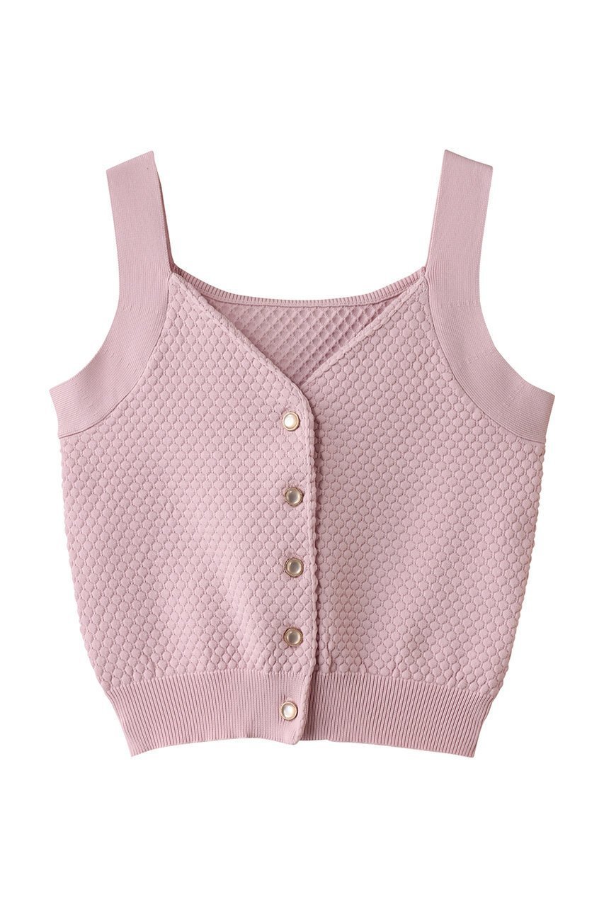 【エリオポール/heliopole】のポップコーンニットビジューボタンベスト インテリア・キッズ・メンズ・レディースファッション・服の通販 founy(ファニー) 　ファッション　Fashion　レディースファッション　Fashion for Women　トップス・カットソー　Cut & Sew Tops　ニット　Knit Tops & Sweaters　ベスト&ジレ / 重ね着スタイル　Vests & Gilets　カジュアルプルオーバー・ニットトップス　Pullovers & Knit Tops / Casual Pullovers　インナー　Innerwear　カットソー　Cut and Sewn Top　バランス　Balance, Style Balance　フィット　Fit, Slim Fit　ベスト　Vest, Waistcoat　ピンク|ID: prp329100004482992 ipo3291000000035333730