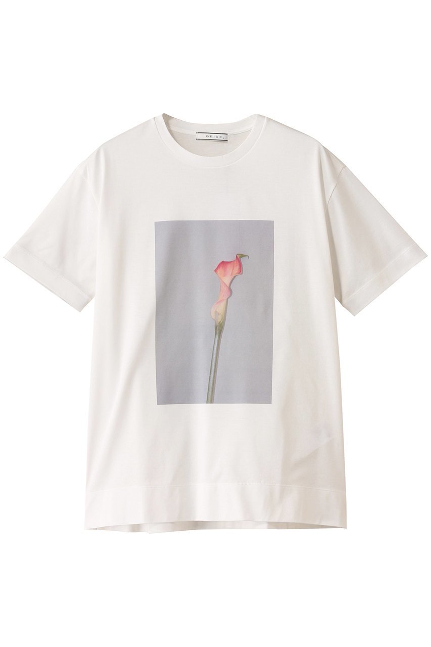 【ベイジ,/BEIGE,】のPENTAS(ペンタス)/オリジナルフォトプリントTシャツ インテリア・キッズ・メンズ・レディースファッション・服の通販 founy(ファニー) 　ファッション　Fashion　レディースファッション　Fashion for Women　トップス・カットソー　Cut & Sew Tops　シャツ・ブラウス・オフィスカジュアル　Elegant Blouses & Button-Ups　ロングTシャツ・Tシャツ　Longline T-Shirts & Tees　カットソー・ベーシックTシャツ　Cut-and-Sewn Tops / Stretch Tees & Basics　カットソー　Cut and Sewn Top　ショート　Short, Short Length　スリーブ　Sleeve, Long Sleeve / Short Sleeve　フェミニン　Feminine, Girly　プリント　Print, Printed Pattern　夏　Summer　Calla lily|ID: prp329100004482994 ipo3291000000032854800