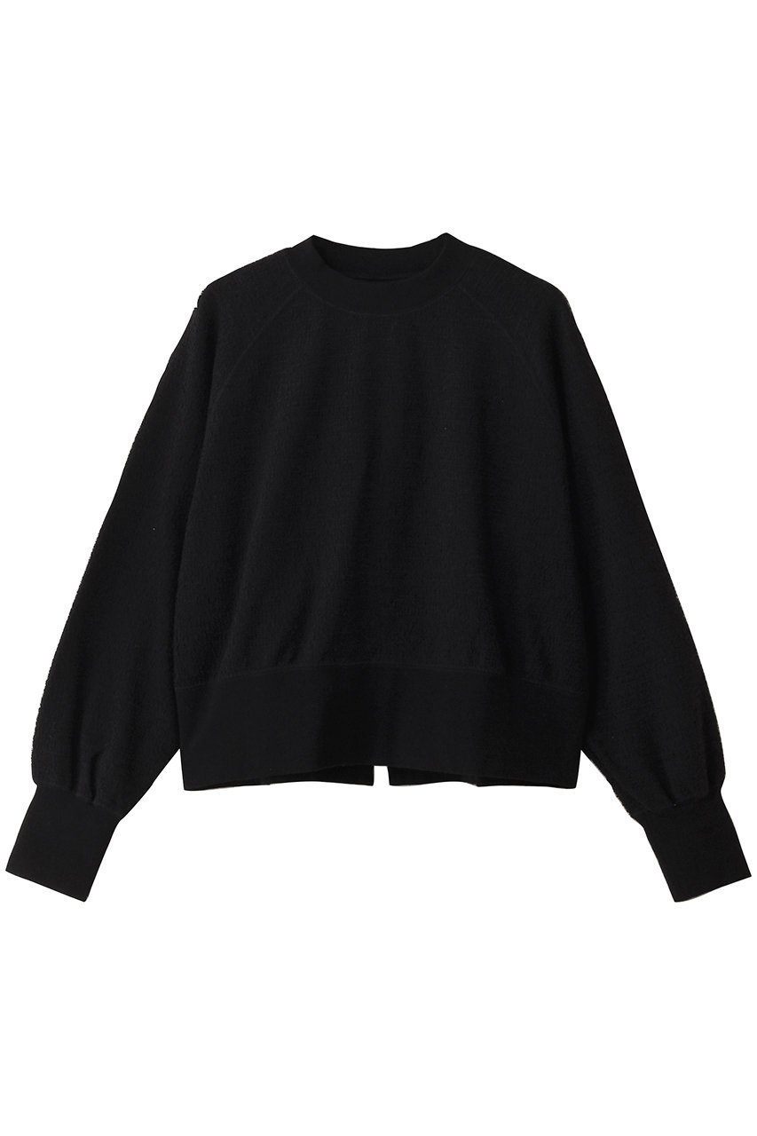 【スリー ドッツ/three dots】のツイーディーテリートップス インテリア・キッズ・メンズ・レディースファッション・服の通販 founy(ファニー) 　ファッション　Fashion　レディースファッション　Fashion for Women　トップス・カットソー　Cut & Sew Tops　ニット　Knit Tops & Sweaters　カジュアルプルオーバー・ニットトップス　Pullovers & Knit Tops / Casual Pullovers　ツイード　Twill, Twill Weave　デニム　Denim, Jeans Material　フォルム　Silhouette, Form　ブラック|ID: prp329100004482997 ipo3291000000032703272