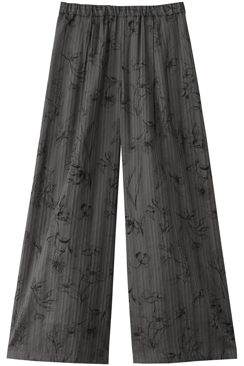 【ミディウミソリッド/MIDIUMISOLID】のprint wide easy PT.M パンツ インテリア・キッズ・メンズ・レディースファッション・服の通販 founy(ファニー) 　ファッション　Fashion　レディースファッション　Fashion for Women　パンツ　Pants & Trousers　ストライプ　Stripe, Striped Pattern　ボトム　Bottoms, Lower Wear　リラックス　Relax, Relaxed Fit　ワイド　Wide, Wide Fit　gray|ID: prp329100004483003 ipo3291000000032902975
