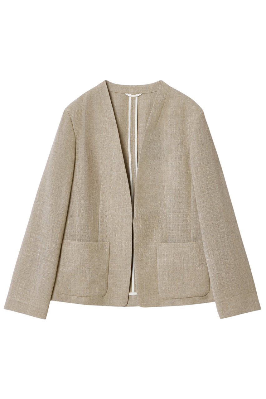 【アナイ/ANAYI】のカラミリネンライクノーカラー ジャケット 人気、トレンドファッション・服の通販 founy(ファニー) 　ファッション　Fashion　レディースファッション　Fashion for Women　アウター　Coat / Outerwear Collection　レディースジャケット・軽アウター　Jackets　ノーカラージャケット / シンプル上品コーデ　Collarless Jackets　ジャケット　Jacket, Outerwear　スマート　Smart, Elegant　リネン　Linen, Linen Fabric　ワイド　Wide, Wide Fit　夏　Summer　 other-1|ID: prp329100004483005 ipo3291000000032951629