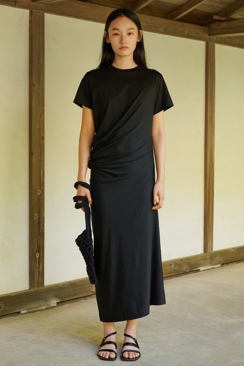 【セアン/SCEARN】のCURVY JERSEY ワンピース 人気、トレンドファッション・服の通販 founy(ファニー) 　ファッション　Fashion　レディースファッション　Fashion for Women　ワンピース　Dresses　チュニック　Tunic Tops & Dresses　おすすめ　Recommended / Our Picks　ギャザー　Gathered, Ruffled　シンプル　Simple, Minimal　スニーカー　Sneakers, Trainers　チュニック　Tunic, Long Top　ドレープ　Drape, Draping Fabric　ロング　Long, Long-Length　other-8|ID: prp329100004483017 ipo3291000000032862477