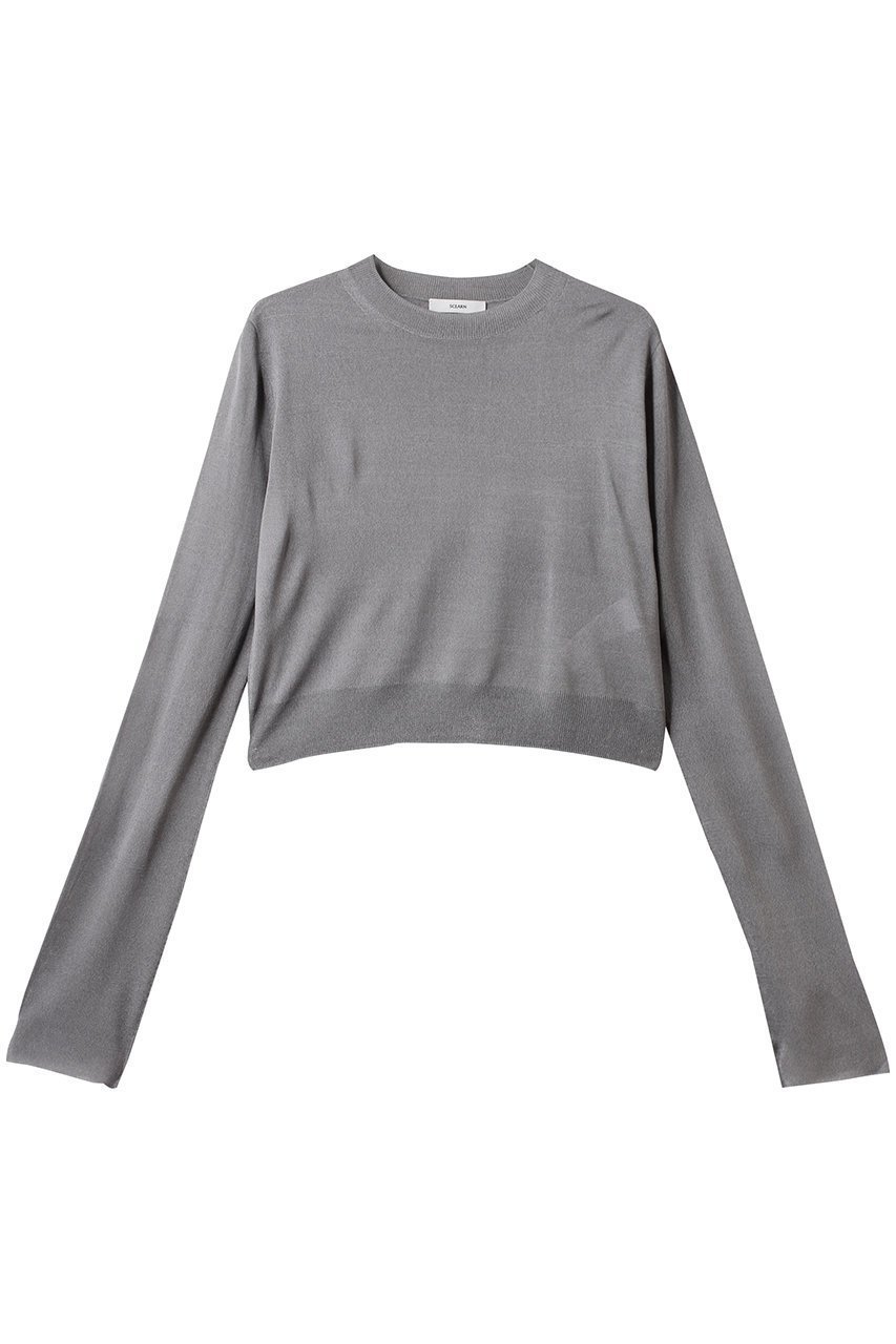 【セアン/SCEARN】のSILK ORGANDIE ニット インテリア・キッズ・メンズ・レディースファッション・服の通販 founy(ファニー) 　ファッション　Fashion　レディースファッション　Fashion for Women　トップス・カットソー　Cut & Sew Tops　ニット　Knit Tops & Sweaters　カジュアルプルオーバー・ニットトップス　Pullovers & Knit Tops / Casual Pullovers　おすすめ　Recommended / Our Picks　キャミ　Camisole, Cami Top　コンパクト　Compact, Small Size　シアー　Sheer, See-Through　タンク　Tank Top, Sleeveless Top　バランス　Balance, Style Balance　ボトム　Bottoms, Lower Wear　エレガント 上品　Elegant　夏　Summer　GRAY|ID: prp329100004483020 ipo3291000000032929969