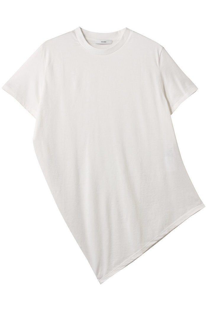 【セアン/SCEARN】のCURVY JERSEY カットソー インテリア・キッズ・メンズ・レディースファッション・服の通販 founy(ファニー) https://founy.com/ ファッション Fashion レディースファッション Fashion for Women トップス・カットソー Cut & Sew Tops シャツ・ブラウス・オフィスカジュアル Elegant Blouses & Button-Ups ロングTシャツ・Tシャツ Longline T-Shirts & Tees カットソー・ベーシックTシャツ Cut-and-Sewn Tops / Stretch Tees & Basics なめらか Smooth, Silky Texture カットソー Cut and Sewn Top ショート Short, Short Length シンプル Simple, Minimal スリーブ Sleeve, Long Sleeve / Short Sleeve パターン Pattern, Design Print ボトム Bottoms, Lower Wear 半袖 Short Sleeve, Half Sleeve |ID: prp329100004483022 ipo3291000000036148844