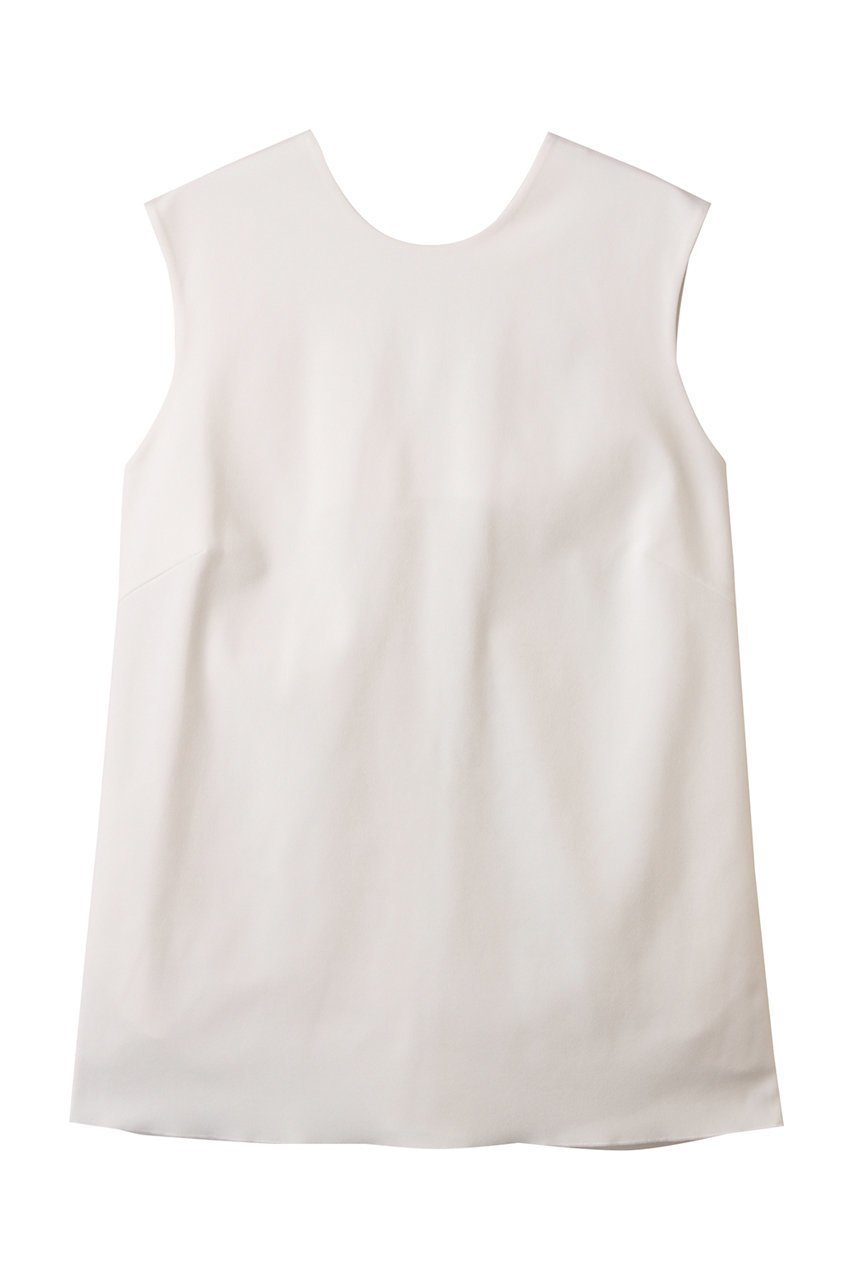 【セアン/SCEARN】のCRAPE JERSEY ブラウス インテリア・キッズ・メンズ・レディースファッション・服の通販 founy(ファニー) ファッション Fashion レディースファッション Fashion for Women トップス・カットソー Cut & Sew Tops キャミソール&ノースリーブ Camisoles & Sleeveless Tops シャツ・ブラウス・オフィスカジュアル Elegant Blouses & Button-Ups シンプル Simple, Minimal ジャケット Jacket, Outerwear ノースリーブ Sleeveless, No-Sleeve フォルム Silhouette, Form フロント Front, Front Design エレガント 上品 Elegant WHITE|ID: prp329100004483024 ipo3291000000032840732