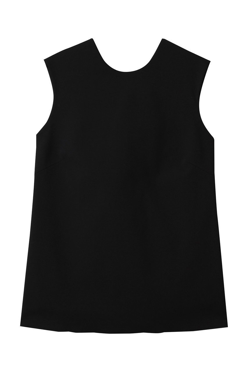 【セアン/SCEARN】のCRAPE JERSEY ブラウス インテリア・キッズ・メンズ・レディースファッション・服の通販 founy(ファニー) ファッション Fashion レディースファッション Fashion for Women トップス・カットソー Cut & Sew Tops キャミソール&ノースリーブ Camisoles & Sleeveless Tops シャツ・ブラウス・オフィスカジュアル Elegant Blouses & Button-Ups シンプル Simple, Minimal ジャケット Jacket, Outerwear ノースリーブ Sleeveless, No-Sleeve フォルム Silhouette, Form フロント Front, Front Design エレガント 上品 Elegant BLACK|ID: prp329100004483024 ipo3291000000032840737