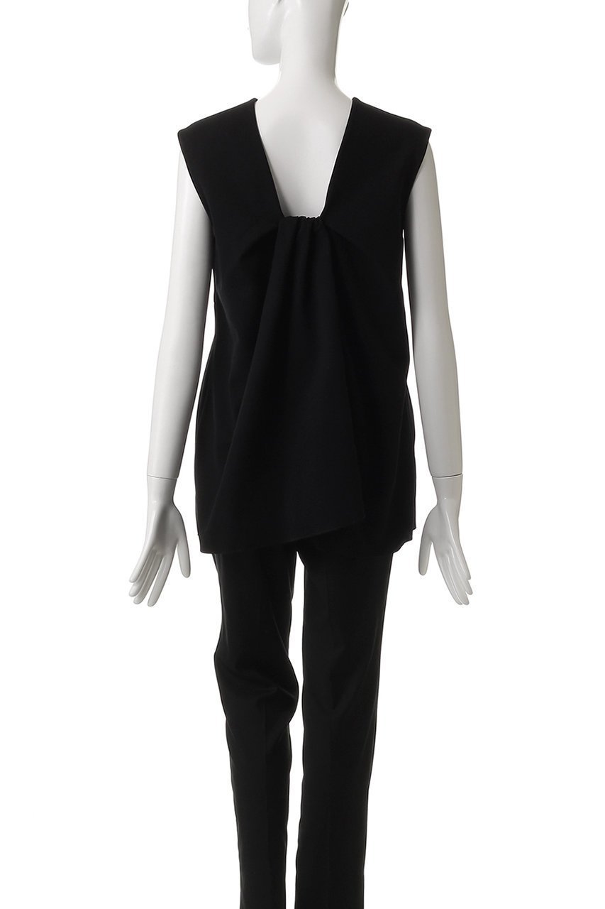 【セアン/SCEARN】のCRAPE JERSEY ブラウス 人気、トレンドファッション・服の通販 founy(ファニー) ファッション Fashion レディースファッション Fashion for Women トップス・カットソー Cut & Sew Tops キャミソール&ノースリーブ Camisoles & Sleeveless Tops シャツ・ブラウス・オフィスカジュアル Elegant Blouses & Button-Ups シンプル Simple, Minimal ジャケット Jacket, Outerwear ノースリーブ Sleeveless, No-Sleeve フォルム Silhouette, Form フロント Front, Front Design エレガント 上品 Elegant other-4|ID: prp329100004483024 ipo3291000000032840750