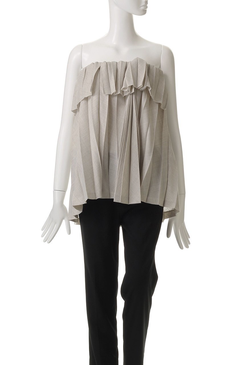 【セアン/SCEARN】のTEXTURED TWILL ノースリーブブラウス 人気、トレンドファッション・服の通販 founy(ファニー) ファッション Fashion レディースファッション Fashion for Women トップス・カットソー Cut & Sew Tops キャミソール&ノースリーブ Camisoles & Sleeveless Tops シャツ・ブラウス・オフィスカジュアル Elegant Blouses & Button-Ups コンパクト Compact, Small Size ノースリーブ Sleeveless, No-Sleeve フリル Frill, Ruffle プリーツ Pleats, Pleated other-2|ID: prp329100004483026 ipo3291000000032838436