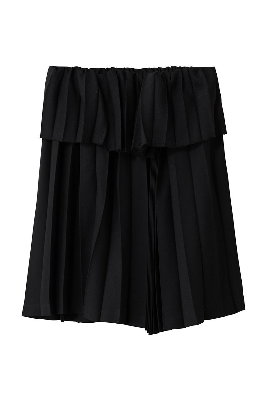 【セアン/SCEARN】のTEXTURED TWILL ノースリーブブラウス インテリア・キッズ・メンズ・レディースファッション・服の通販 founy(ファニー) ファッション Fashion レディースファッション Fashion for Women トップス・カットソー Cut & Sew Tops キャミソール&ノースリーブ Camisoles & Sleeveless Tops シャツ・ブラウス・オフィスカジュアル Elegant Blouses & Button-Ups コンパクト Compact, Small Size ノースリーブ Sleeveless, No-Sleeve フリル Frill, Ruffle プリーツ Pleats, Pleated BLACK|ID: prp329100004483026 ipo3291000000033590577