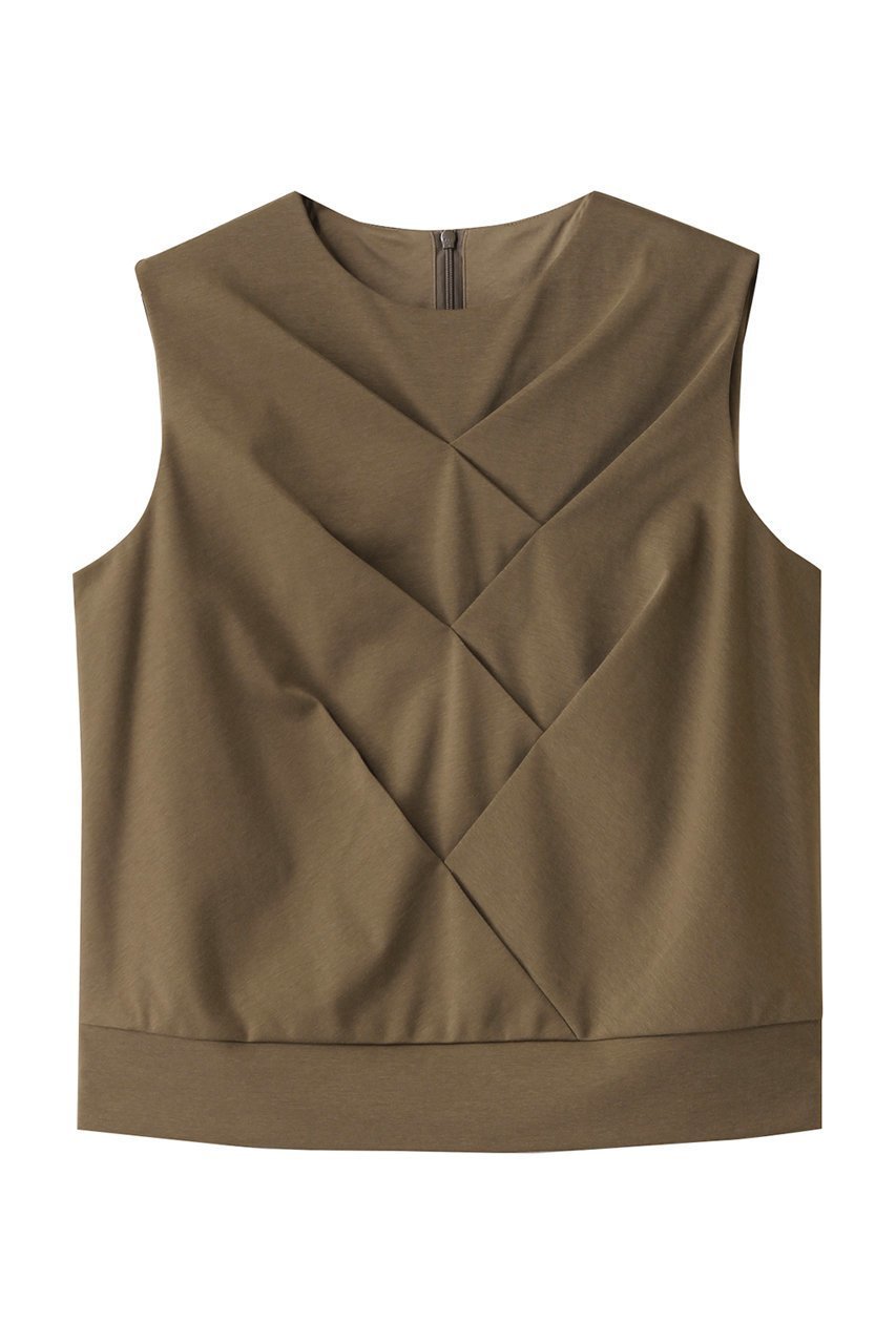 【エステータ/esteta】のファインダブルジャージータックデザインカットソー インテリア・キッズ・メンズ・レディースファッション・服の通販 founy(ファニー) 　ファッション　Fashion　レディースファッション　Fashion for Women　トップス・カットソー　Cut & Sew Tops　シャツ・ブラウス・オフィスカジュアル　Elegant Blouses & Button-Ups　ロングTシャツ・Tシャツ　Longline T-Shirts & Tees　カットソー・ベーシックTシャツ　Cut-and-Sewn Tops / Stretch Tees & Basics　ショート　Short, Short Length　スリーブ　Sleeve, Long Sleeve / Short Sleeve　ボトム　Bottoms, Lower Wear　カーキ|ID: prp329100004483030 ipo3291000000032854724