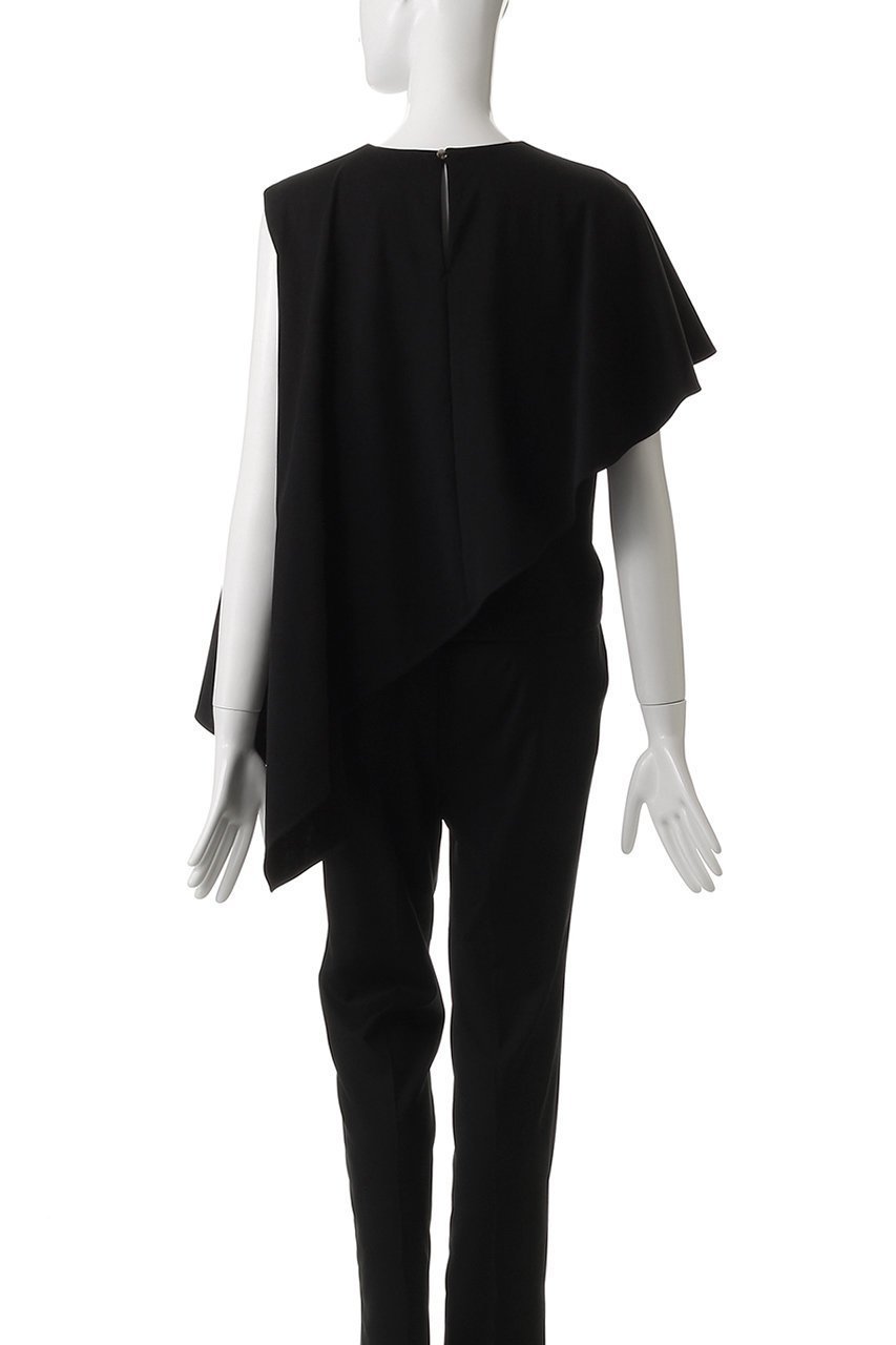 【エステータ/esteta】のファインダブルジャージーラッフルデザインカットソー 人気、トレンドファッション・服の通販 founy(ファニー) 　ファッション　Fashion　レディースファッション　Fashion for Women　トップス・カットソー　Cut & Sew Tops　シャツ・ブラウス・オフィスカジュアル　Elegant Blouses & Button-Ups　ロングTシャツ・Tシャツ　Longline T-Shirts & Tees　カットソー・ベーシックTシャツ　Cut-and-Sewn Tops / Stretch Tees & Basics　アシンメトリー　Asymmetrical Style　ショート　Short, Short Length　スリーブ　Sleeve, Long Sleeve / Short Sleeve　エレガント 上品　Elegant　other-4|ID: prp329100004483031 ipo3291000000032854778